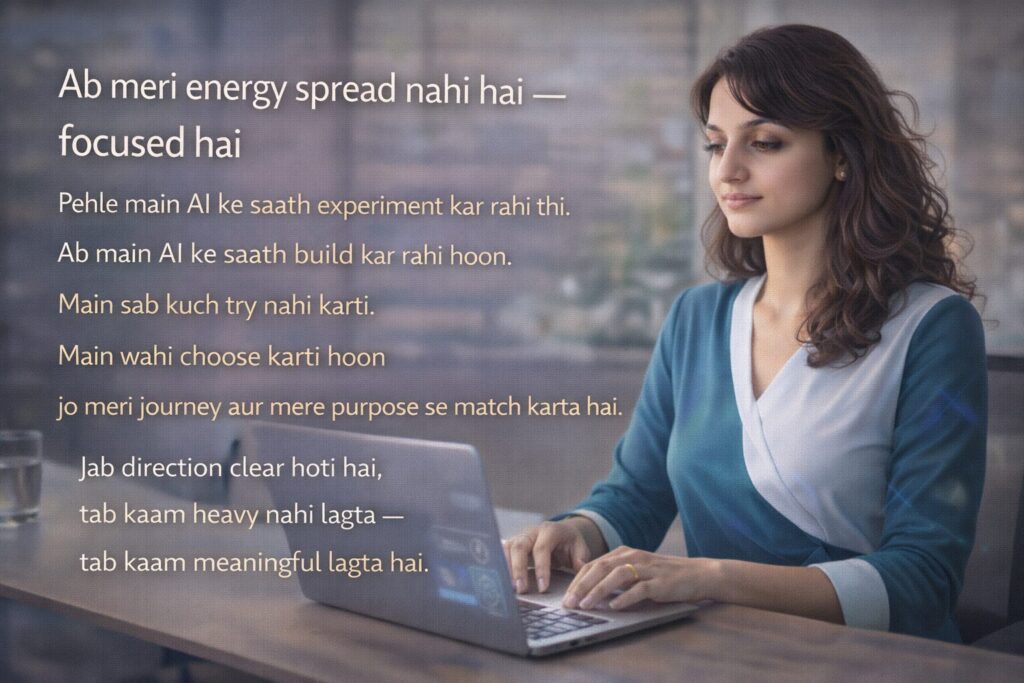 AI Sikho Hindi Mein –Day 10: Purpose aur Vision – Ab Main Apni Raah Khud Banaungi - kalpanaai.de