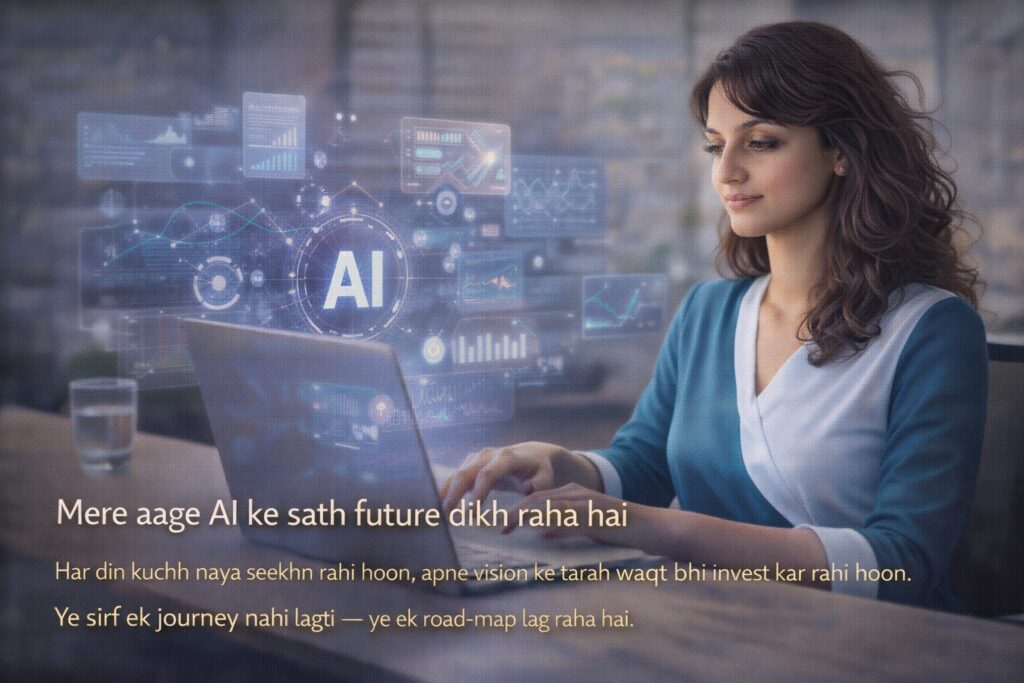 AI Sikho Hindi Mein –Day 10: Purpose aur Vision – Ab Main Apni Raah Khud Banaungi - kalpanaai.de