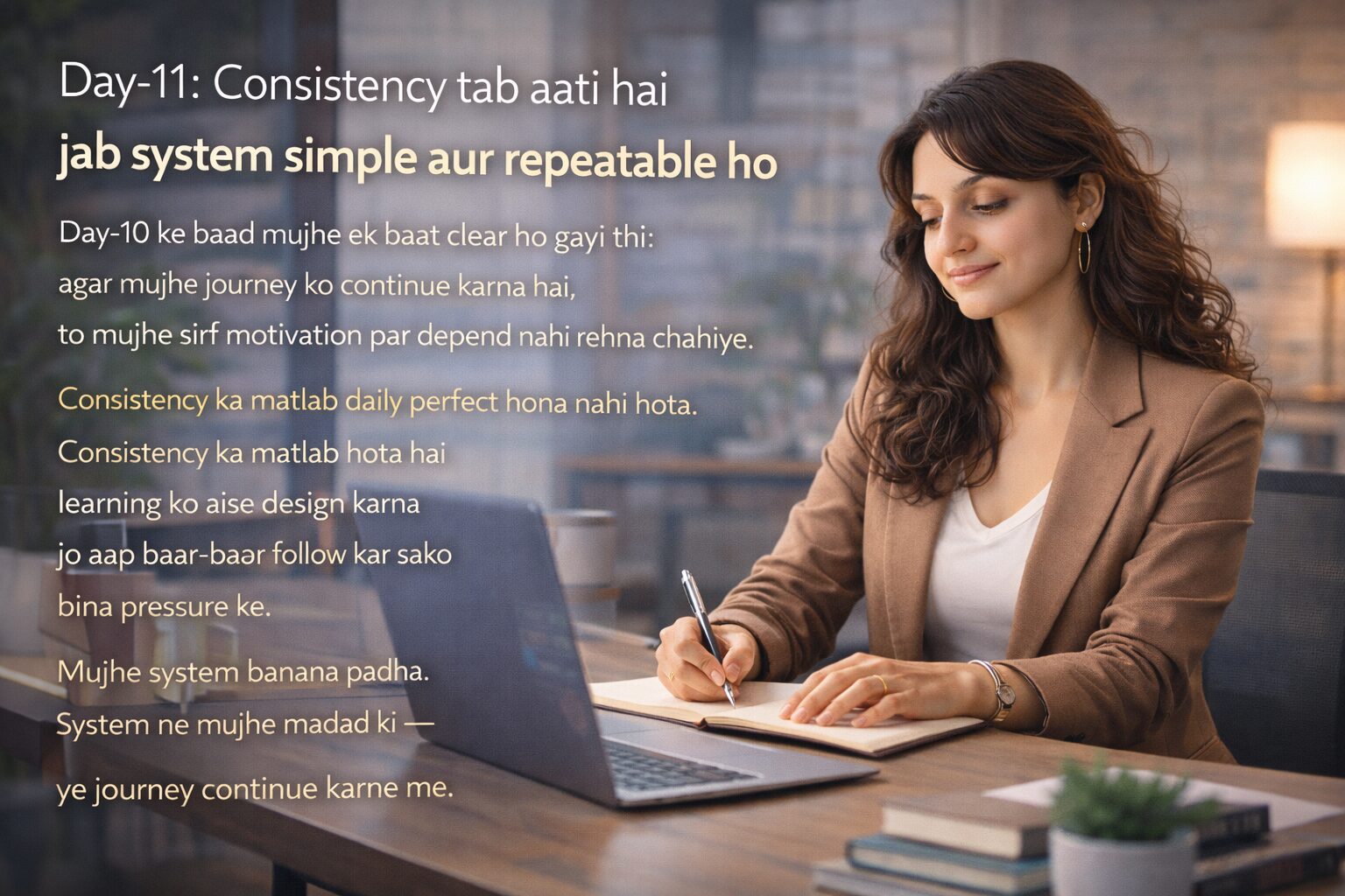 AI Sikho Hindi Mein –Day 11: Consistency tab aati hai jab system simple ho