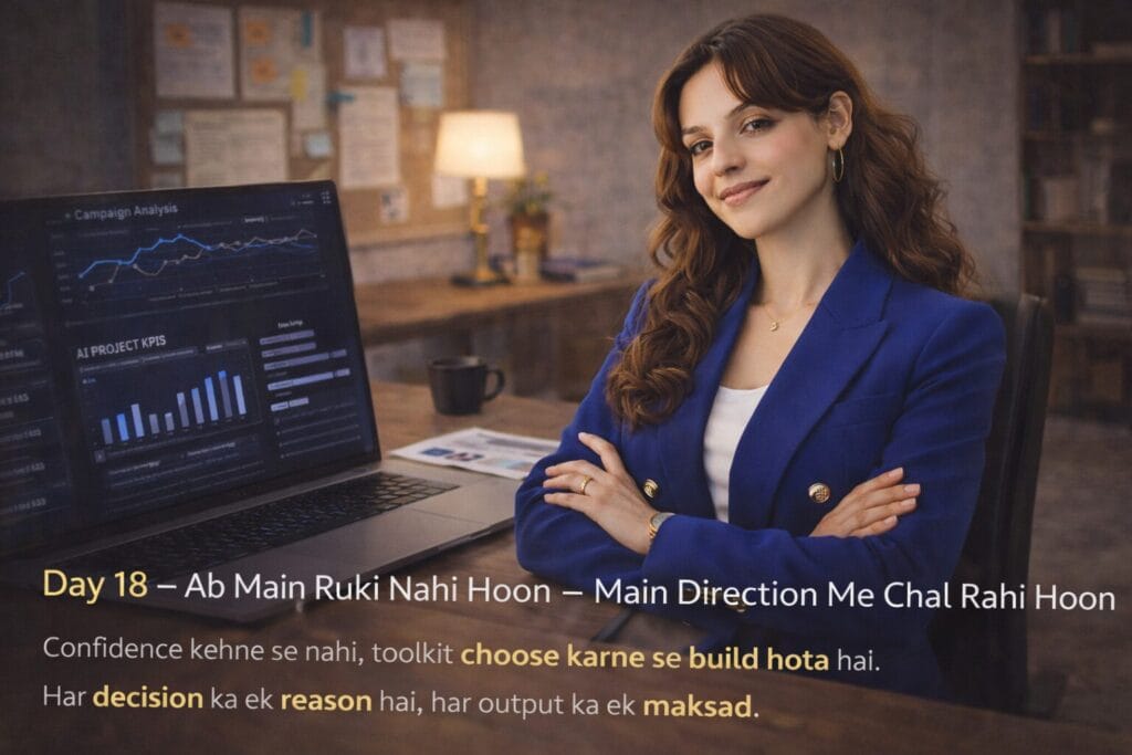 AI Sikho Hindi Mein -Day 18: Ab Main Ruki Nahi Hoon — Main Direction Me Chal Rahi Hoon - kalpanaai.de