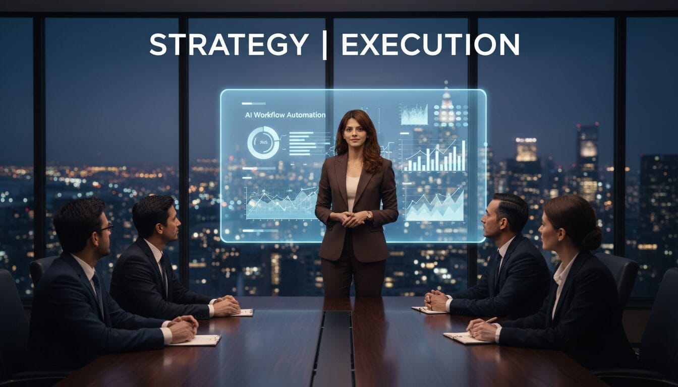 AI Sikho Hindi Mein Day 29 Team Strategy and Business Leadership in Dark Chocolate Suit